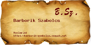 Barborik Szabolcs névjegykártya